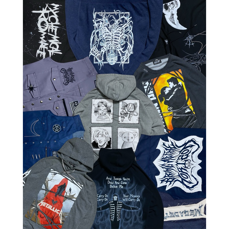 Custom Hoodie, Crewneck, and Vest – Music Series // CUSTOM REWORKED // CUSTOM PAINTING
