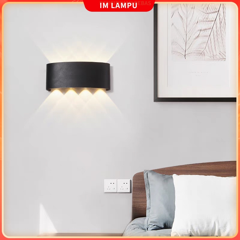 Lampu dinding LED ruang tamu minimalis teras/balkon/tangga/lampu dinding kamar mandi hias 3 warna