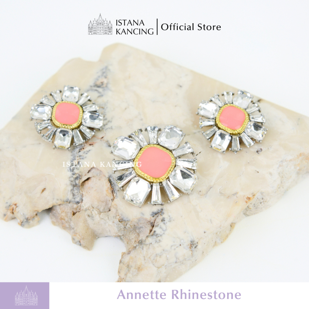Kancing Model Jamur Anette Button Aksesoris Baju Kristal Rhinestone Permata Cantik Premium Button | 