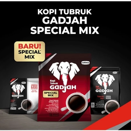 

GADJAH KOPI TUBRUK ASLI TANPA GULA | SPECIAL MIX | PISAH RENCENG (ISI 20 & 10 SACHET) LANGSUNG KIRIM