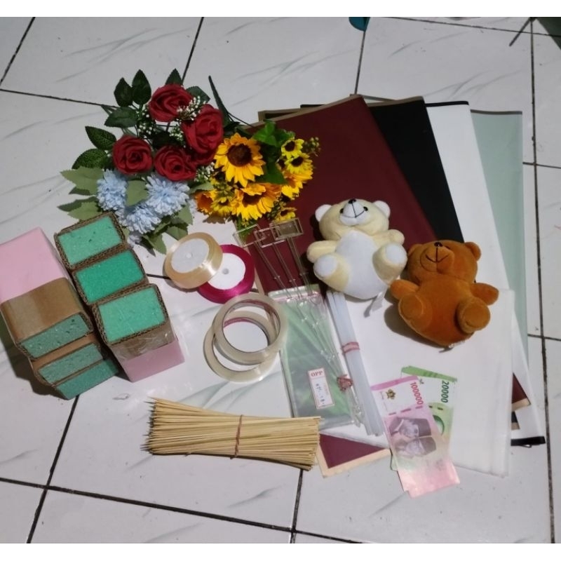 Paket usaha buket untuk pemula paket lengkap bahan buket bunga