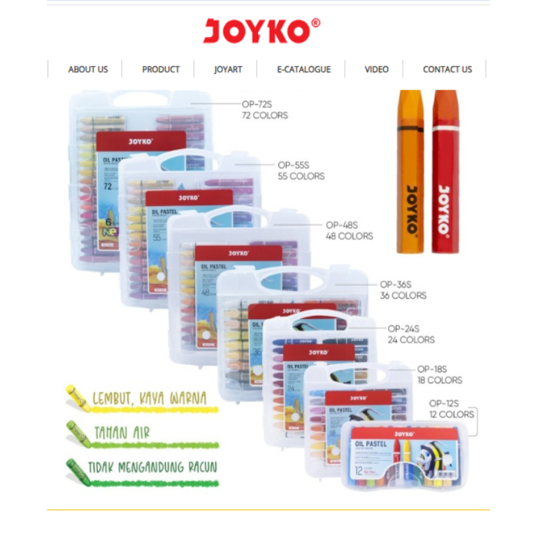 

CRAYON MEWARNAI OIL PASTEL JOYKO / PERLENGKAPAN MEWARNAI