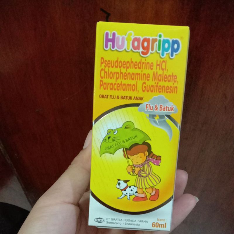Hufagrip flu&batuk, obat flu dan batuk anak 60ml