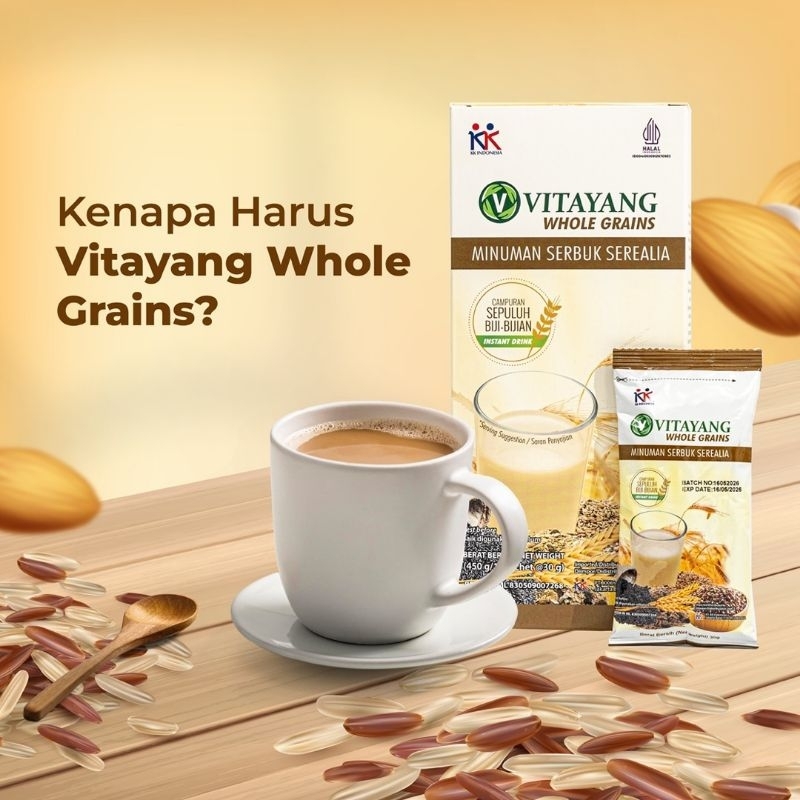 

VITAYANG WHOLE GRAINS makanan sereal sehat tinggi nutrisi untuk diet