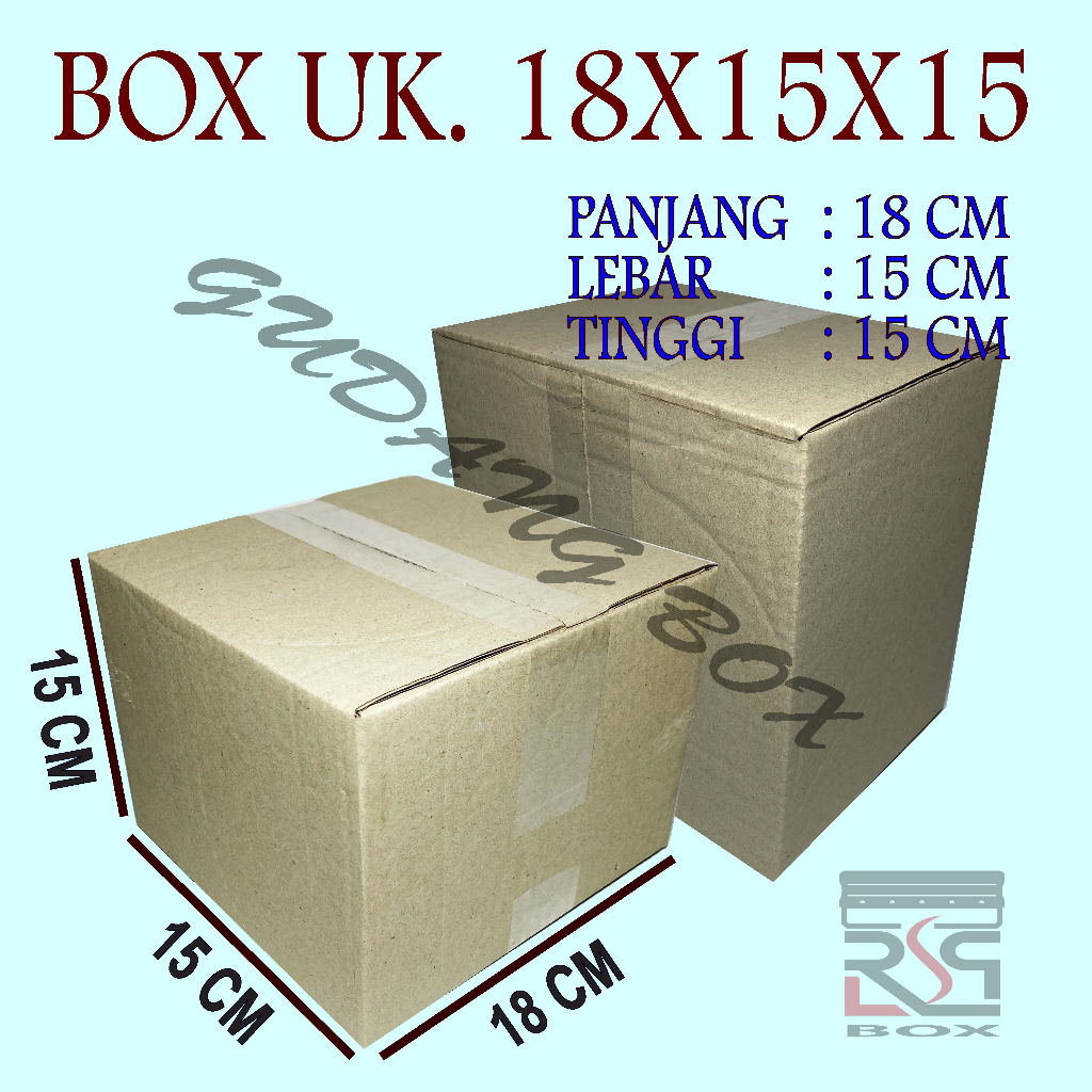 

Kardus ukuran 18x15x15 cm box packing murah dus packaging karton box