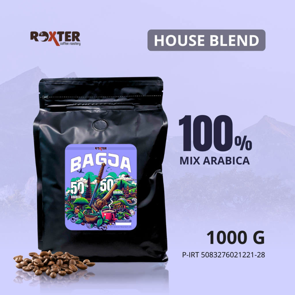 

Roasted Bean Blend Bagja 1Kg (100% Blend Full Arabika) PROMO/MURAH/MUI