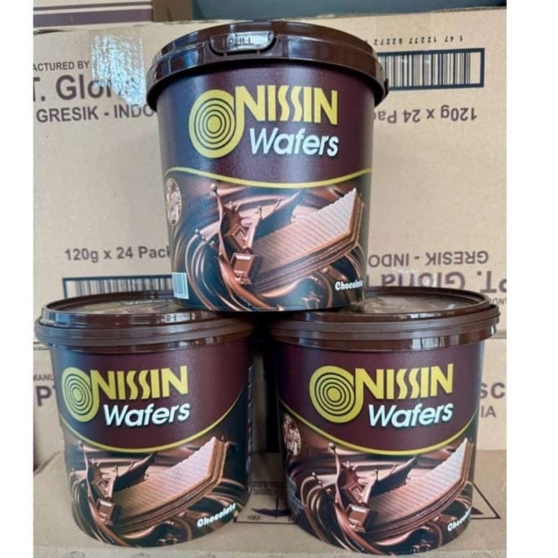 Wafer nissin 240g, kemasan timba