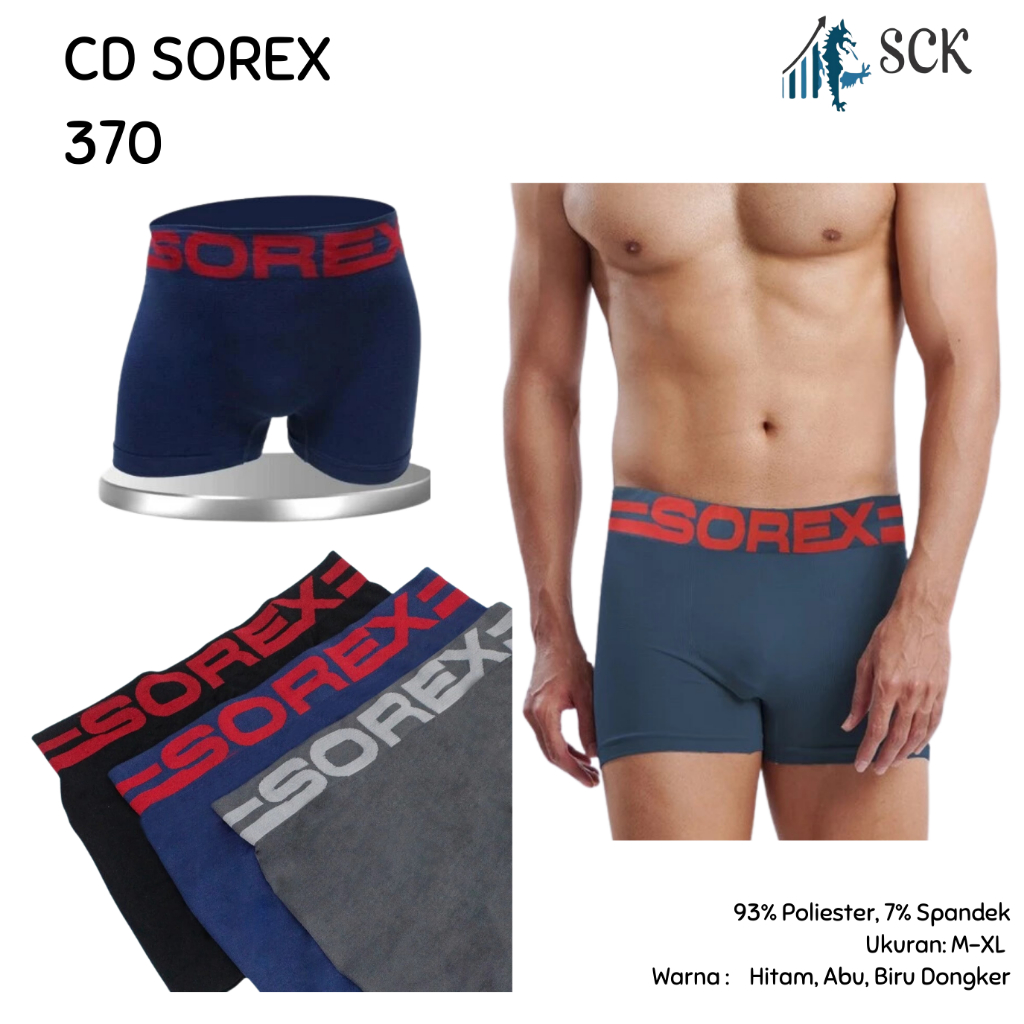 [ISI 2] CD Pria SOREX 370 - 368 Model Boxer Cowok CD Cowok SOREX - sckmenwear GROSIR