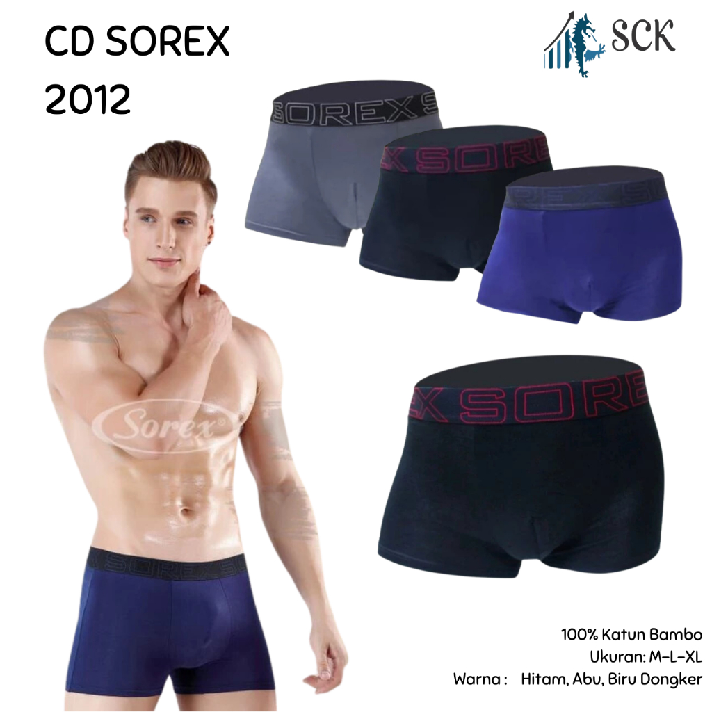 [ISI 3] CD Pria SOREX 2012 Model Boxer Cowok / Boxer Pria Cowok SOREX - sckmenwear GROSIR