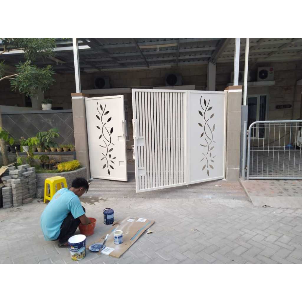 Pagar besi platcutting minimalis besi hollow