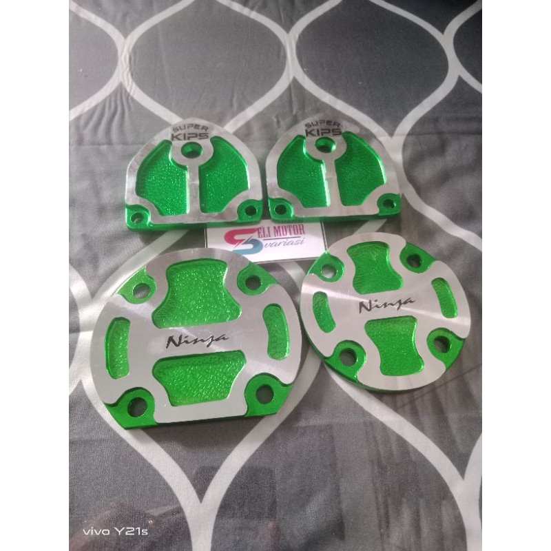Paket Cover Tutup Super Kips Kanan Kiri dan Cover Tutup Engine Kanan Kiri Ninja R RR SS