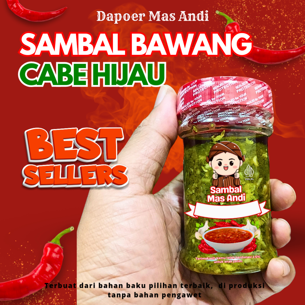 

sambal bawang original cabe hijau 140 gr