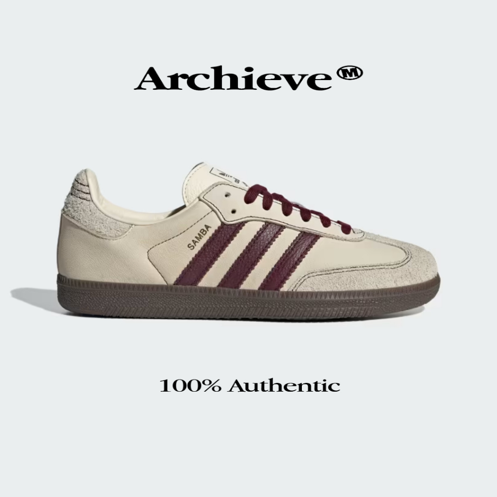 Adidas Samba OG Wonder White Maroon Unisex