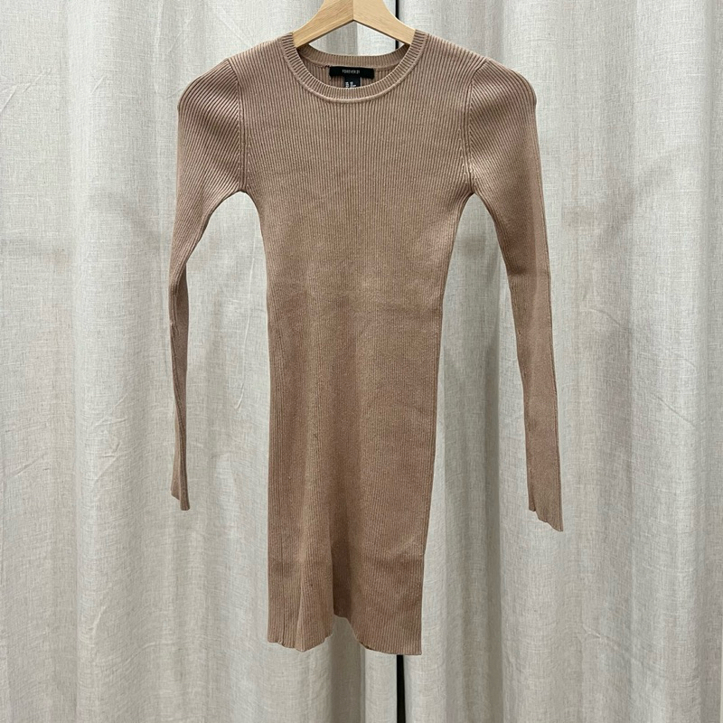 FOREVER21 - Long Sleeves Ribbed Knit Mini Dress