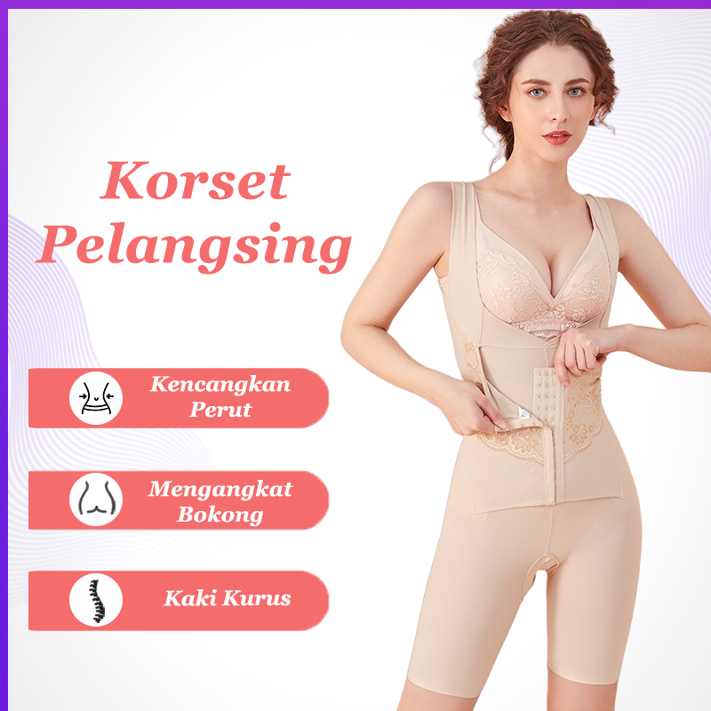 Tourmaline Crystal Body Shaper (Tanpa Lengan)pakaian pembentuk tubuh / korset pelangsing perut bunci