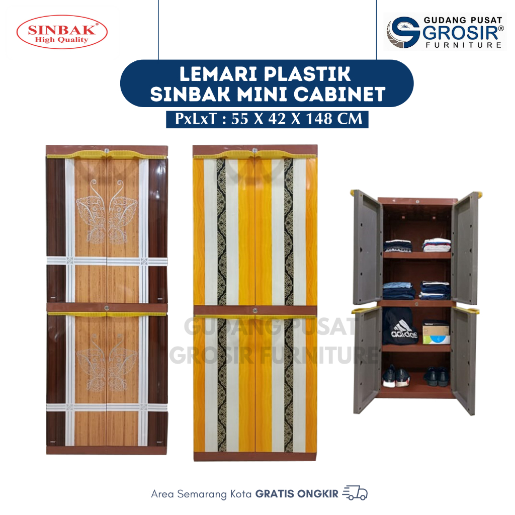 SINBAK - LEMARI PLASTIK / MINI CABINET / MINI CABINET KACA