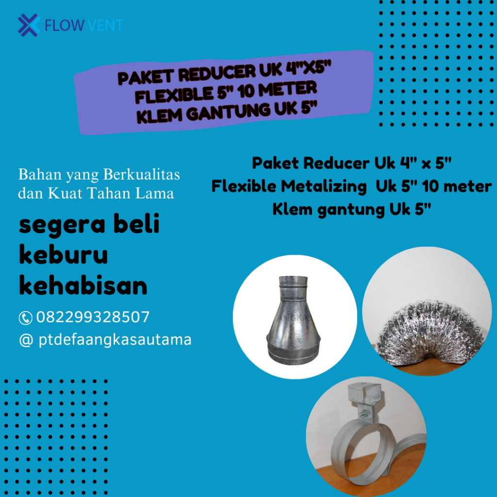 Paket Reducer 4"x5" inch