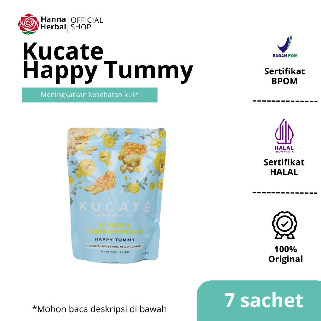 

Kucate Happy Tummy - Tea Kesehatan Dengan ekstak bunga chrysanthemum 7 sachet