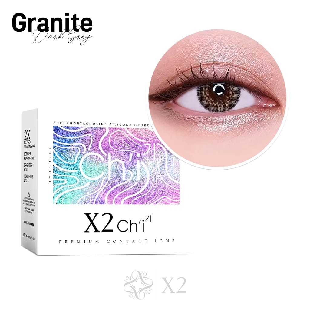 SOFTLENS X2 CHI GRANITE DARK GREY | NORMAL & MINUS