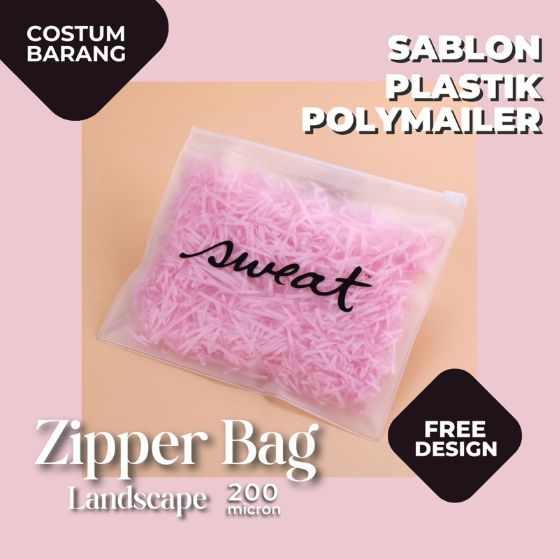 

COSTUM SABLON MURAH PLASTIK ZIPPER BAG/ZIPLOCK BAG BAJU LANDSCAPE