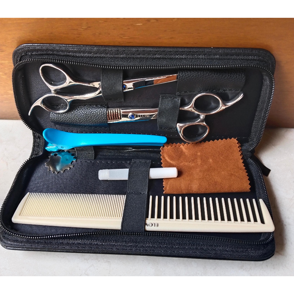 ELOV Gunting Rambut Set Rata & Penipis ORIGINAL