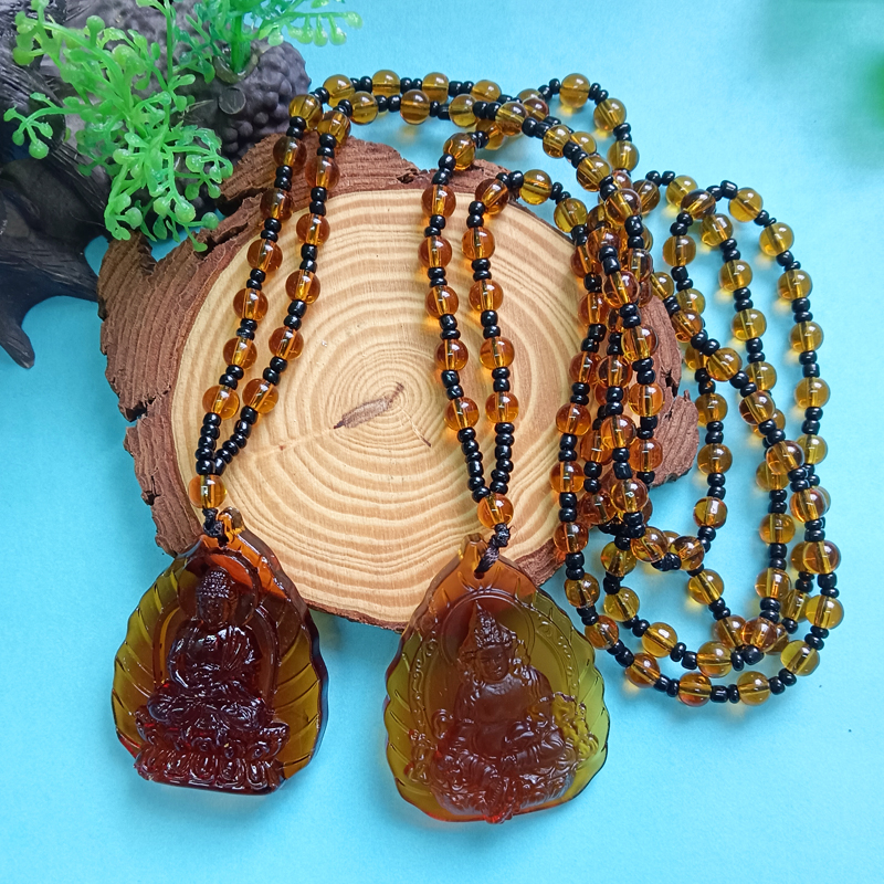 Kalung Agama Buddha Bahan Sayu Liontin Dewi Kwan Im / Kalung Buddha Maitreya / Buddha Pengobatan