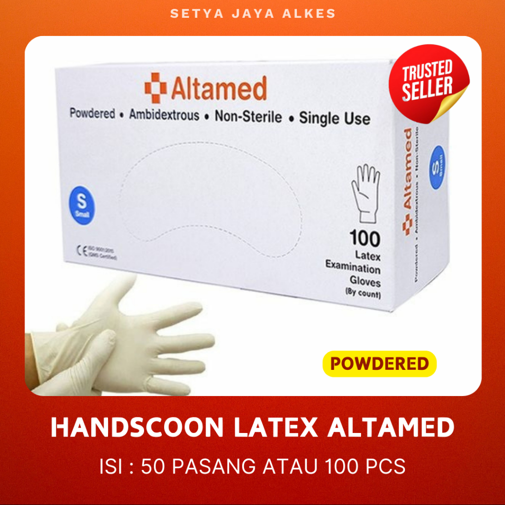 ALTAMED Sarung Tangan Latex / Handscoon ALTAMED Isi 100pcs