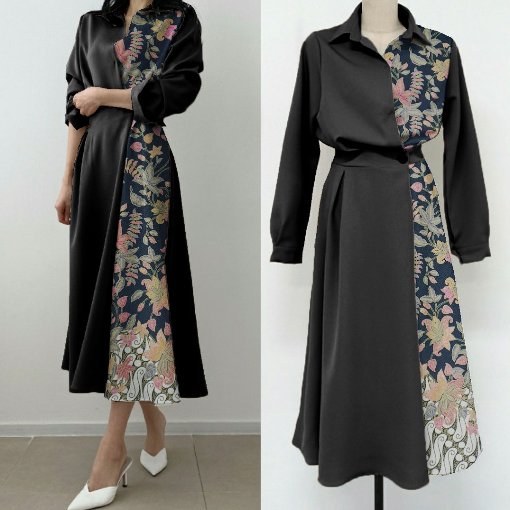 Drees Perempuan Pndek Bj Ke Greja Kondangan Selutut Casual Prempuan Pakian Natal Dreaa Dris Dres Rem