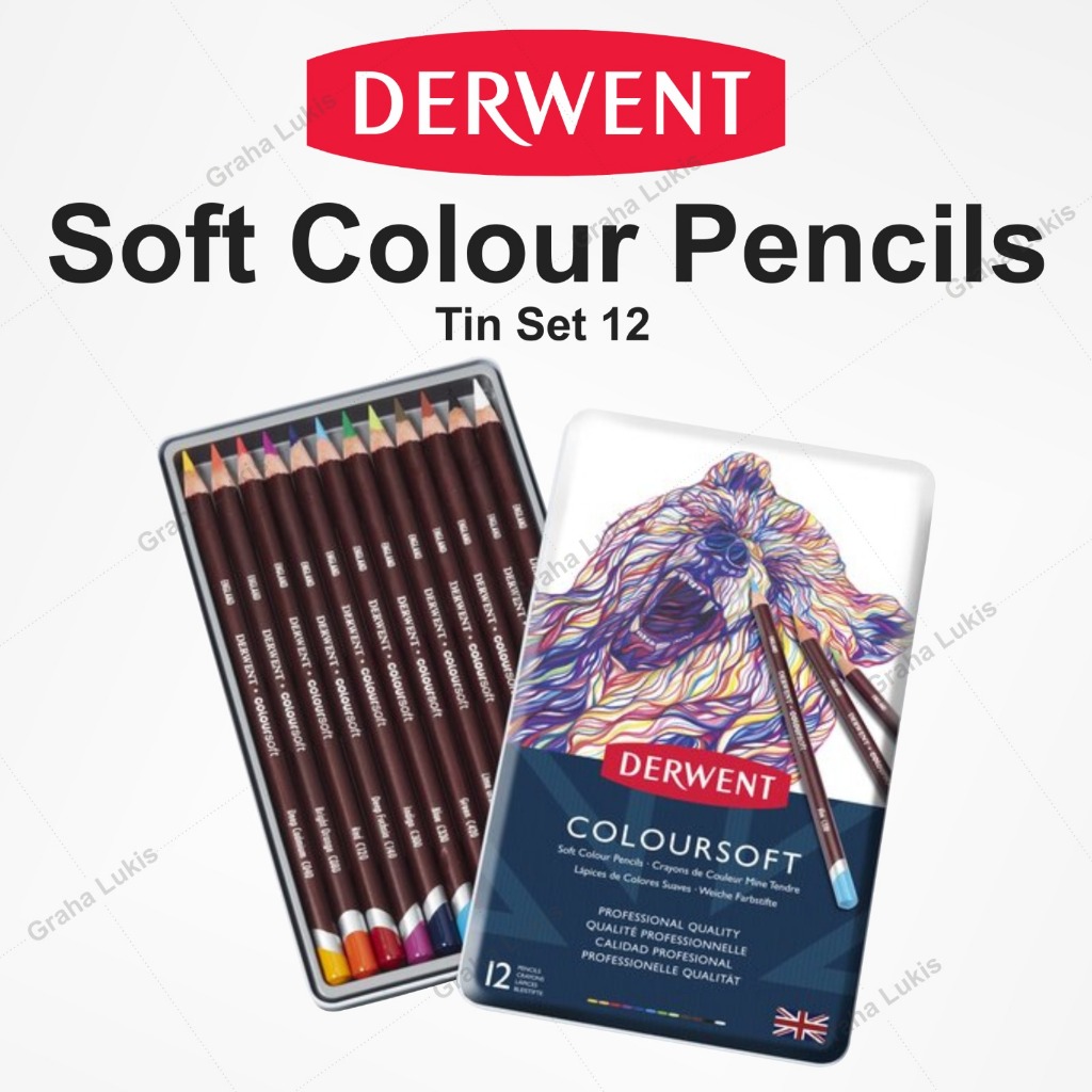 

Derwent Coloursoft Pencils Colour Set 12 - Pensil Warna