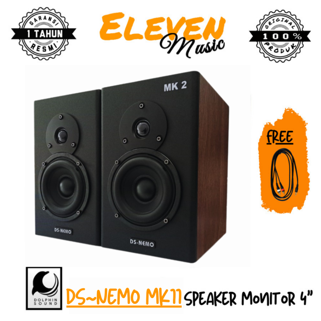 Speaker Flat Monitor Dolphin Sound DS-NEMO Speaker Monitor 4 inch