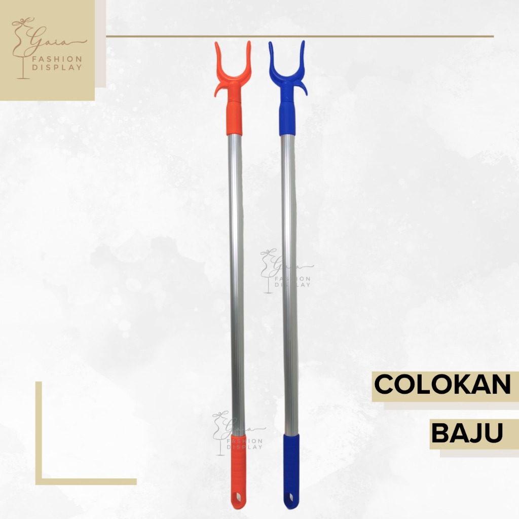 Tongkat Baju Galah Baju Sodokan Baju Hanger Baju Warna Display Hanger (BH)