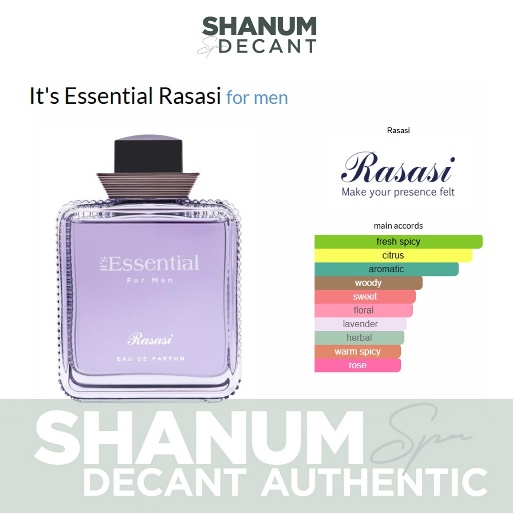 Decant Rasasi Its Essential Edp Parfum