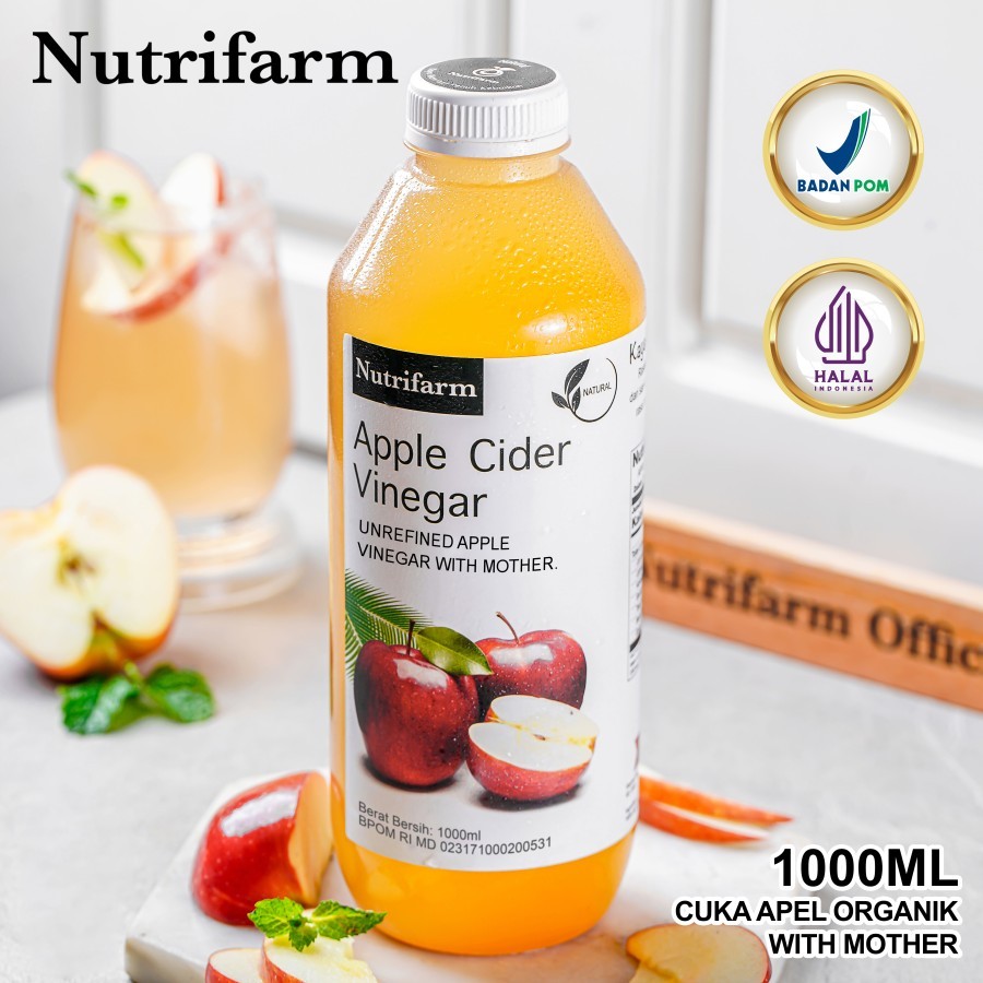 

CUKA APEL ORIGINAL ORGANIK 1000ML / APPLE CIDER VINEGAR / CUKA SARI APEL