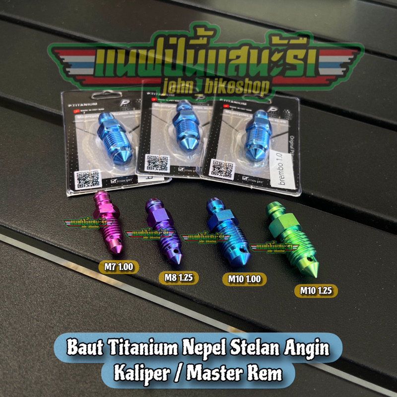 Baut Titanium Nepel Pembuangan Setelan Stelan Angin M7 M8 M10 Drat 12 14 Kasar Halus Kaliper Master 