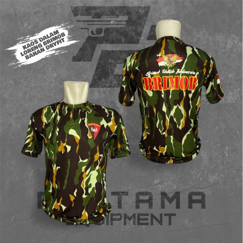 KAOS DALAM LORENG BRIMOB DRYFIT / KAOS DALAM LORENG BRIMOB / KAOS DALAM