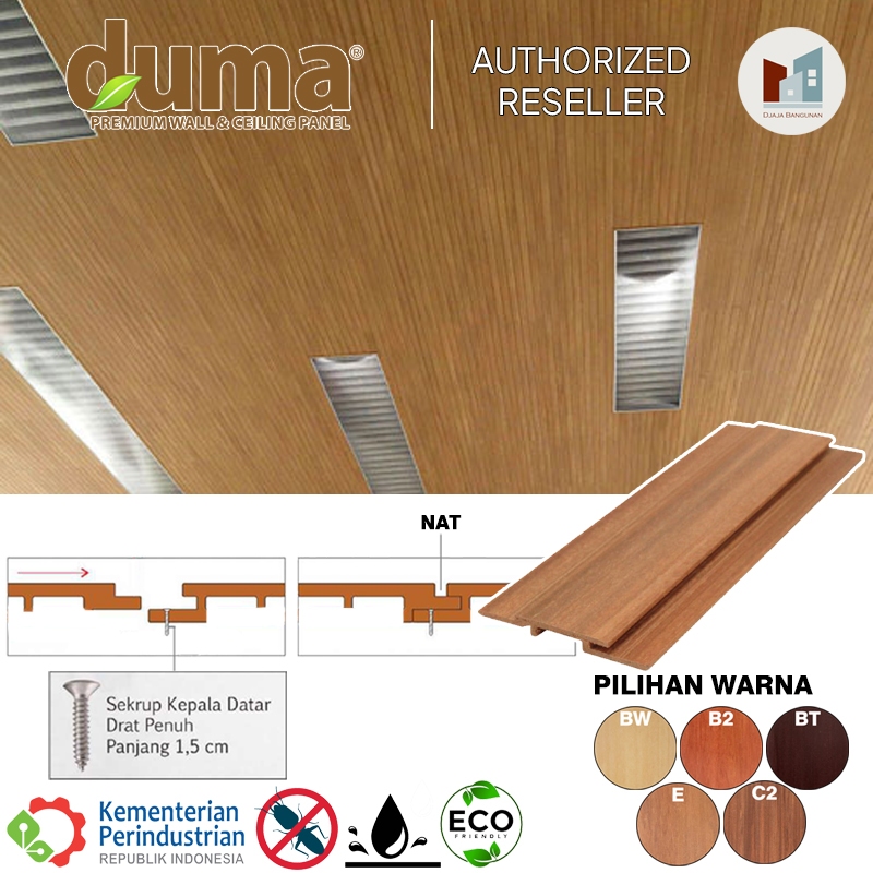 WPC Single WALL (SW) 50 Wall Panel dinding indoor || DUMA WOODPANEL || Panel Dinding/Plafon Motif Ka