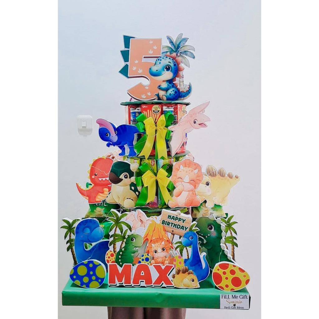 

Dino Dinosaurus - Jumbo Snack Tower Birthday / Snack Tart Ulang Tahun