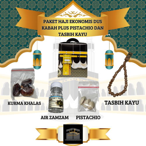 

paket haji ekonomis dus kabah oleh-oleh haji dan umroh plus pistachio dan tasbih kayu