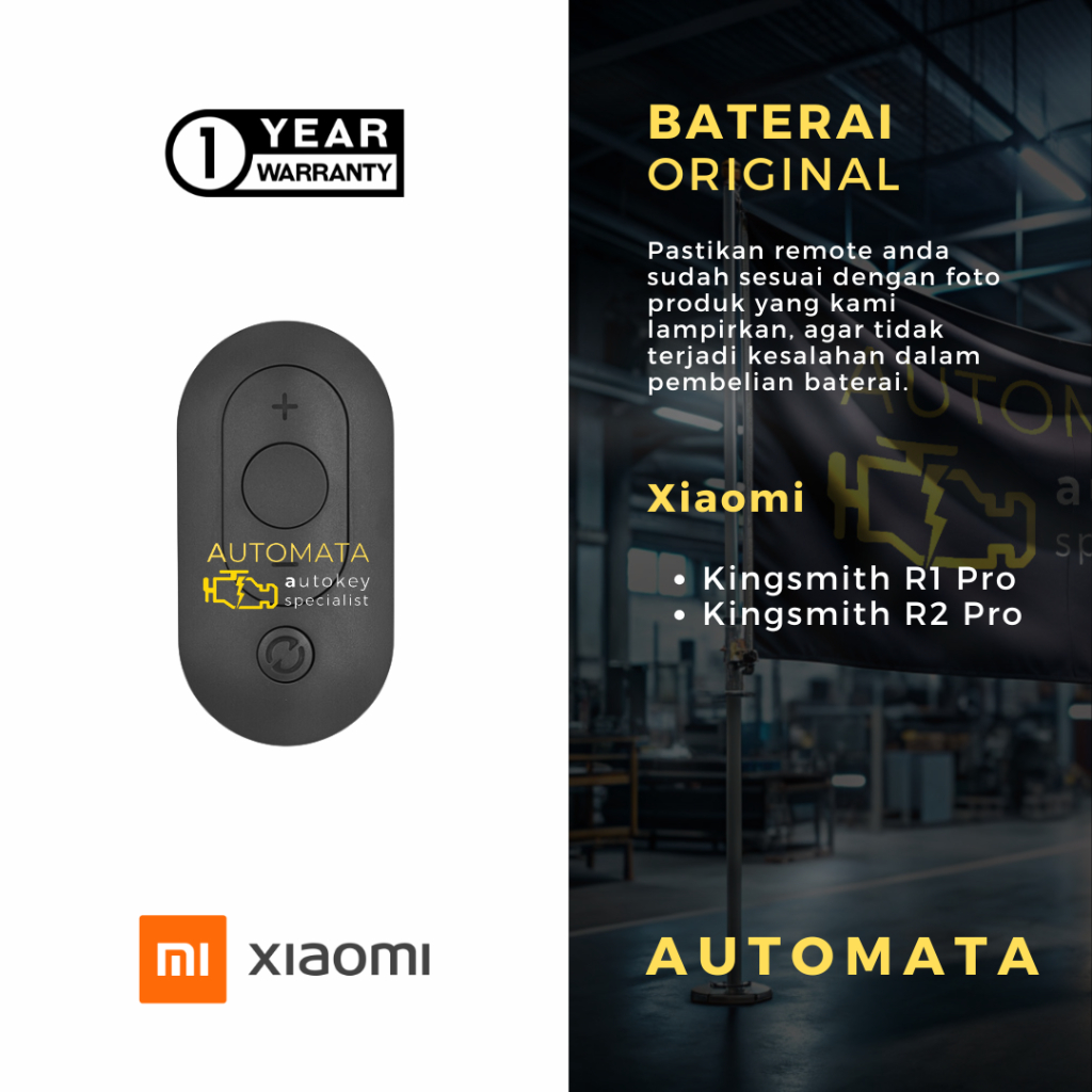 Baterai Remote Xiaomi Kingsmith R1 Pro Original Panasonic