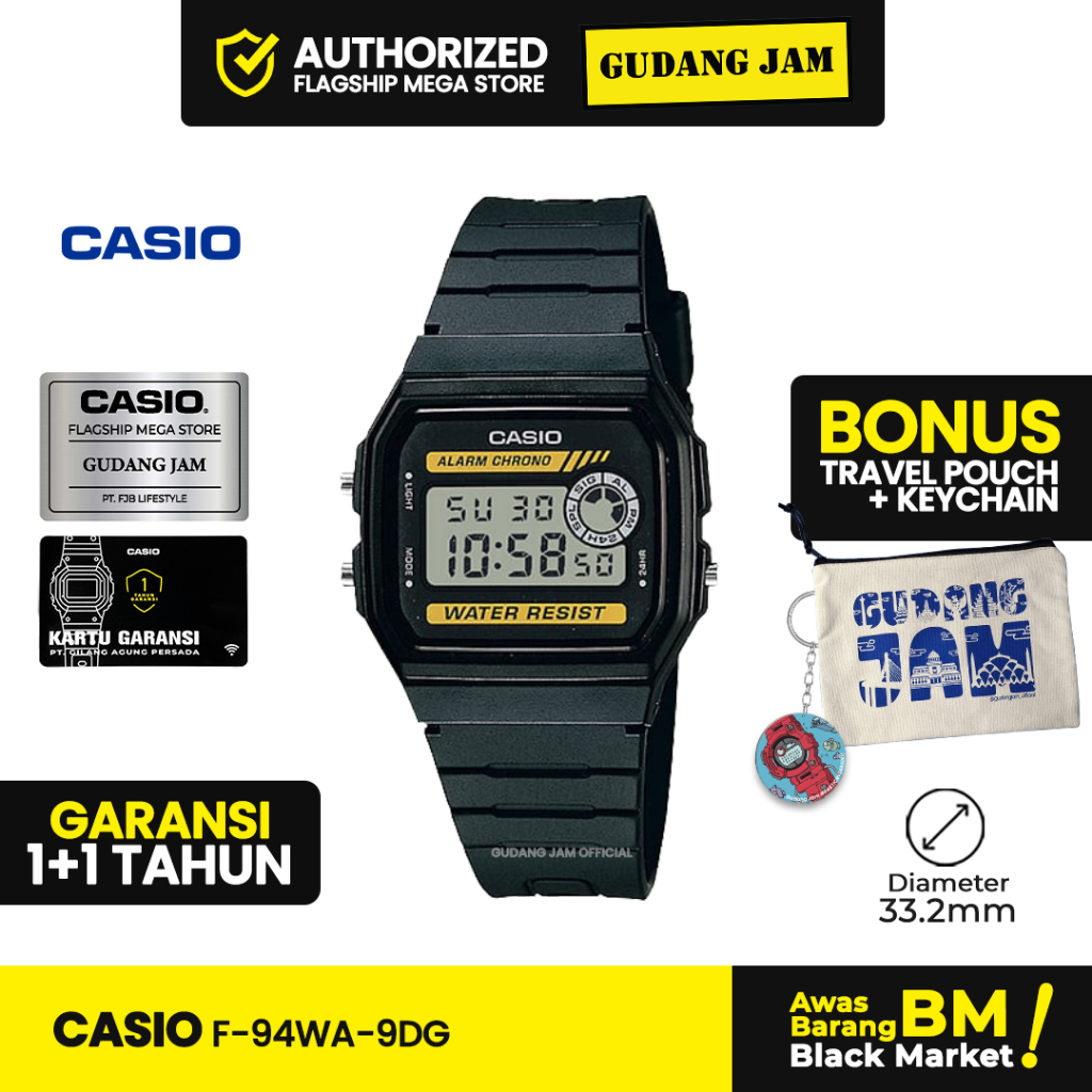 Jam Tangan Casio General F-94 F94 Series F-94WA-9 F-94WA-8 Digital Watch