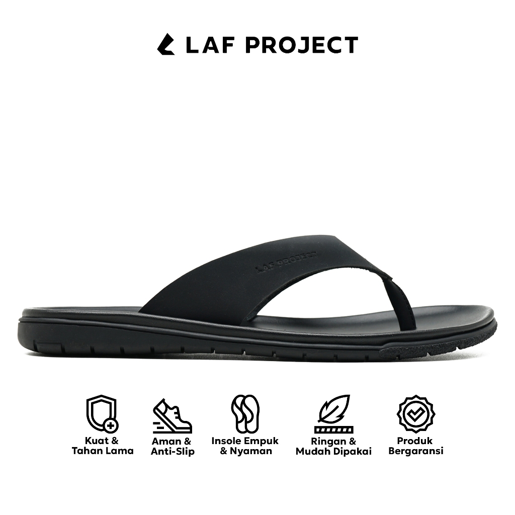 Sandal Pria LAF Project Flipper Hitam Zayn