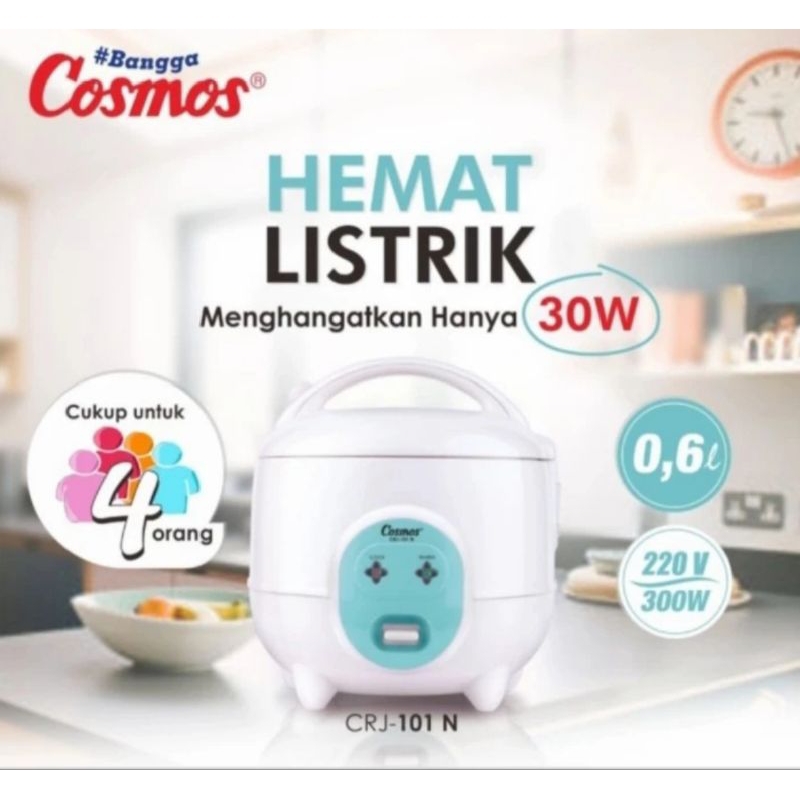 Magic Com Cosmos CRJ-101N 0.6 liter / Rice Cooker Cosmos CRJ 101N / CRJ 101 N