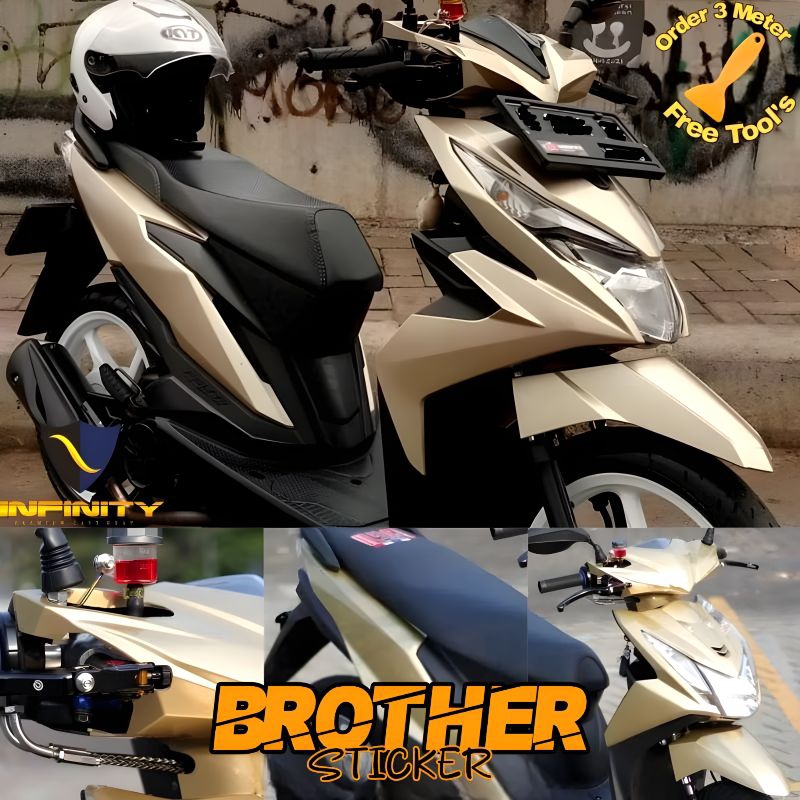 stiker skotlet rose gold scotlite chrome doff sticker soft gold krom dop ( campagne )