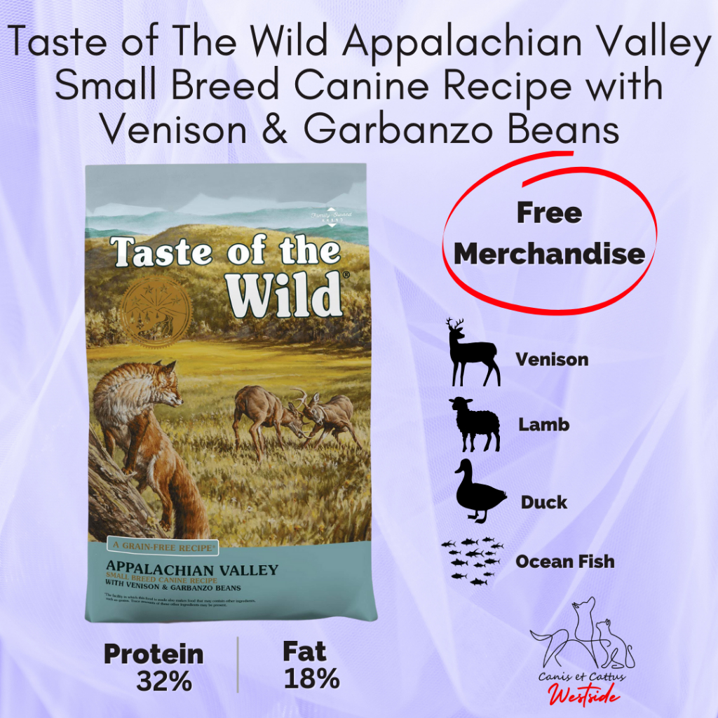 

23bagusmenshop - Taste Of The Wild Small Breed Dog Food Venison & Garbanzo Beans 2kg