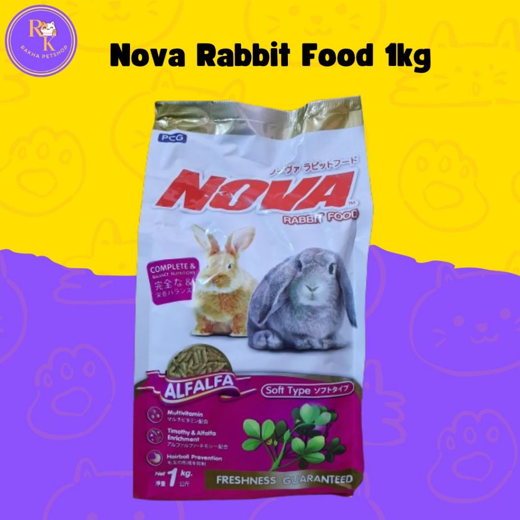 Nova Rabbit Makanan Kelinci Original 1kg Pakan Kelinci Premium