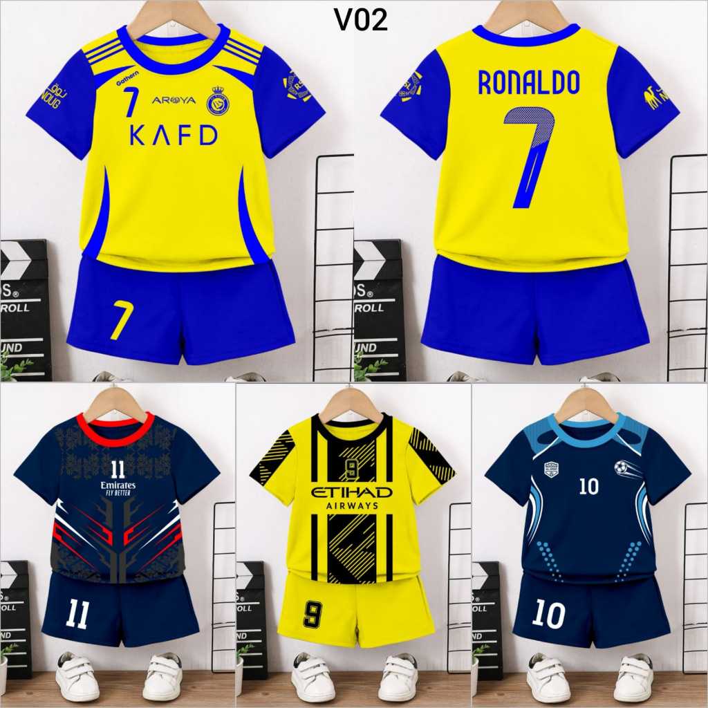 SETELAN JERSEY ANAK ANAK 1-12 TAHUN BOLA FUTSAL BADMINTON