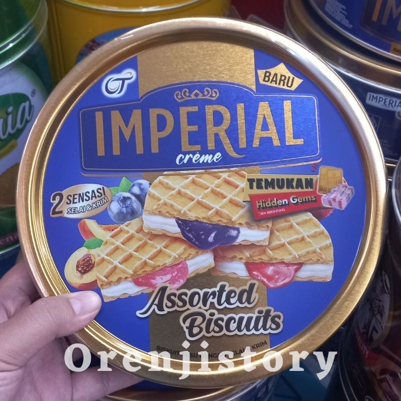 

IMPERIAL Creme Assorted Biskuit 216 g kaleng