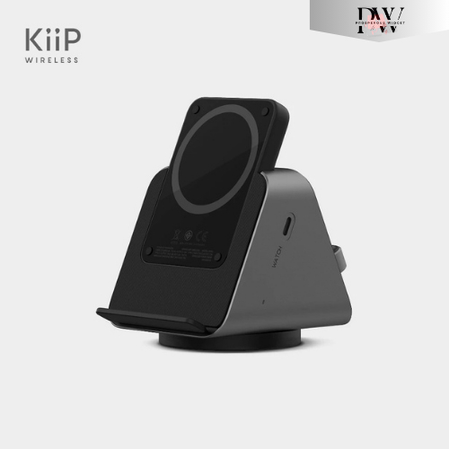 KIIP WIRELESS EW50S MAGSAFE POWER BANK WIRELESS CHARGING BASE 3IN1 PD - Hitam