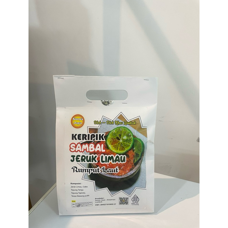 

Surya Jaya Keripik Sambal Jeruk Limau Rumput Laut