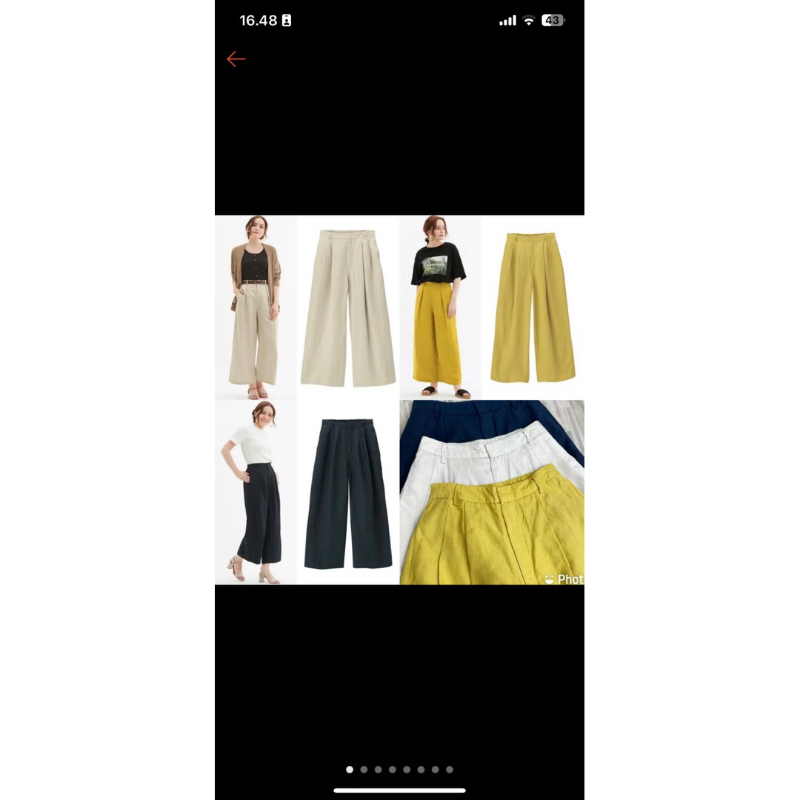 celana linen wanita preloved